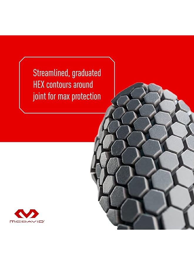 McDavid Knee Compression Sleeves: Hex Knee Pads Compression Leg Sleeve For Basketball Volleyball Weightlifting And More Pair Of Sleeves - Image 3