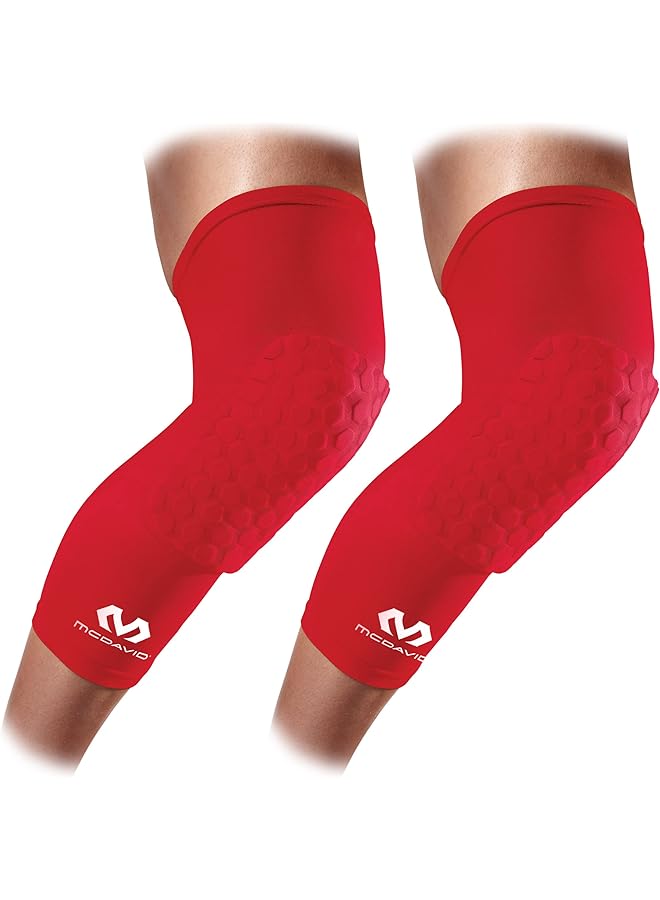 McDavid Knee Compression Sleeves: Hex Knee Pads Compression Leg Sleeve For Basketball Volleyball Weightlifting And More Pair Of Sleeves - Image 1