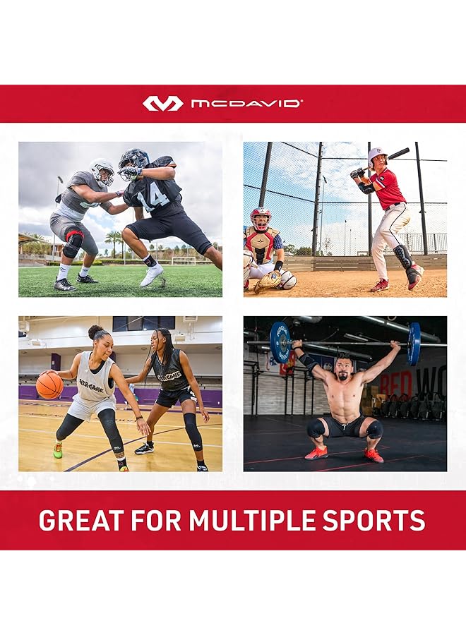 McDavid Knee Compression Sleeves: Hex Knee Pads Compression Leg Sleeve For Basketball Volleyball Weightlifting And More Pair Of Sleeves - Image 4
