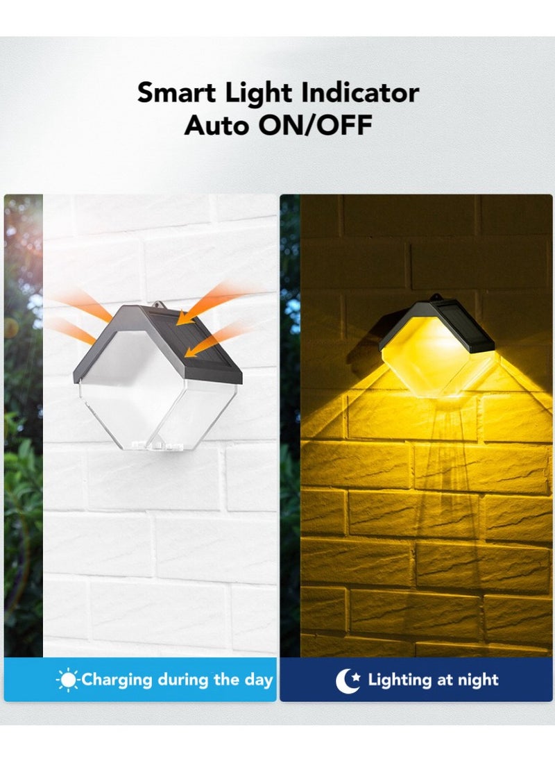 Oasis Casa 4 Pack Solar Wall Lights Outdoor, Decorative Hanging Garden Lights, Warm White & Multicolor Chandelier Lights for Garden Backyard Pathway Fence Driveway Patio Balcony, Screws Clips Rope Included  - Image 2