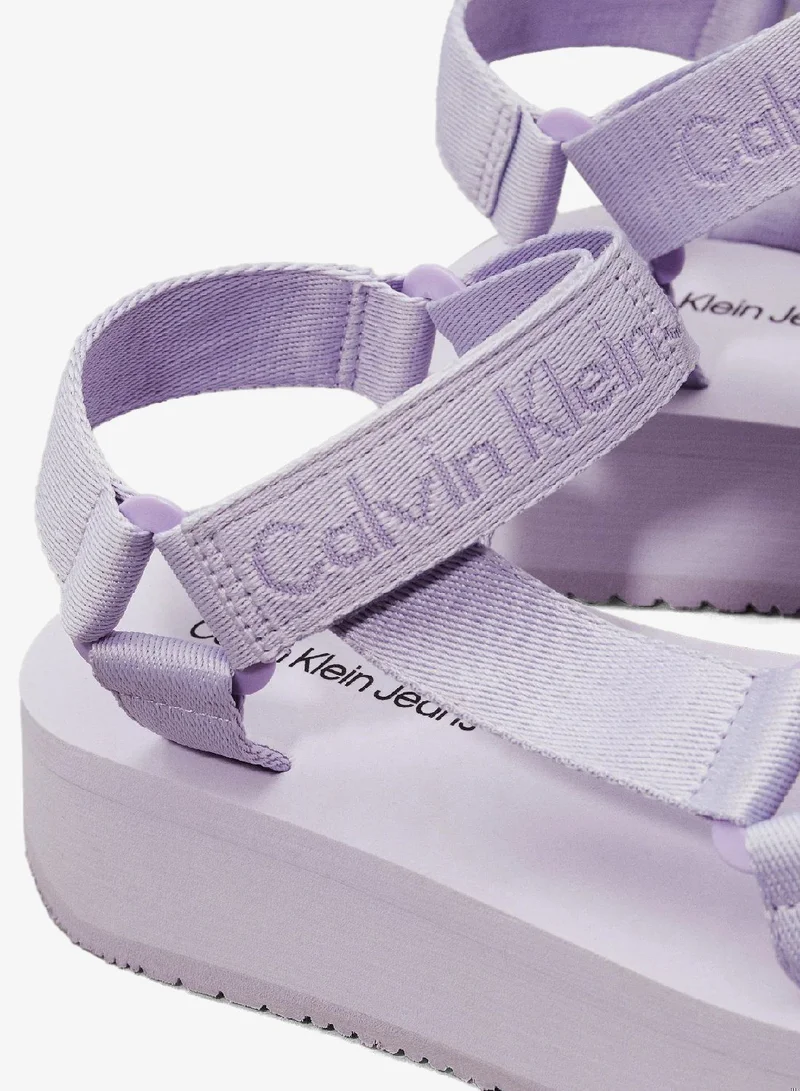 Calvin Klein Jeans Lavender Blue/Pastel Lilac Webbing Sandals for Women | Best Price UAE