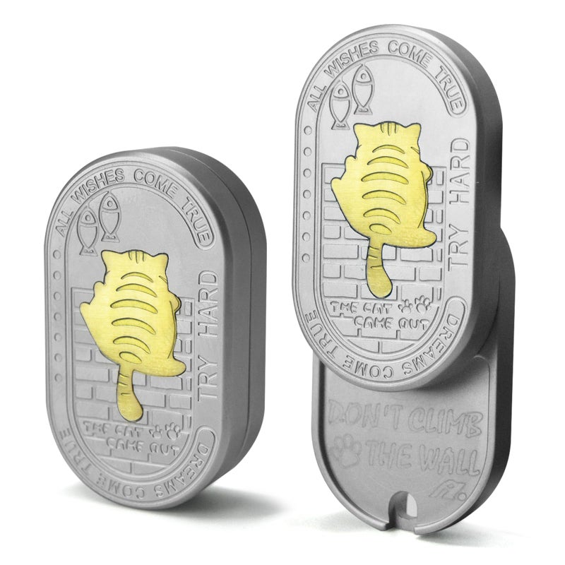 HIDEDC Greedy Cat Fidget Slider Stainless Steel Mechanical Slider with RetchetLike Sound and Vibration Feedback EDC Fidget Toys Adults Stress Relief Toy for ADD ADHD Autism Silver - Image 3