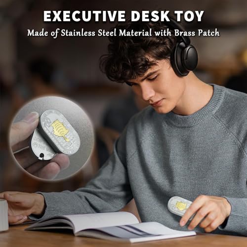 HIDEDC Greedy Cat Fidget Slider Stainless Steel Mechanical Slider with RetchetLike Sound and Vibration Feedback EDC Fidget Toys Adults Stress Relief Toy for ADD ADHD Autism Silver - Image 5