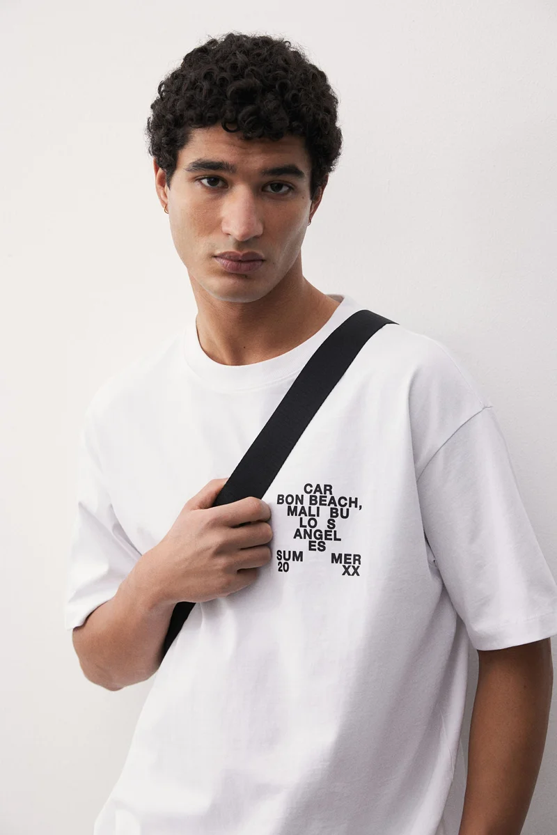 H&M Loose Fit Printed T-shirt