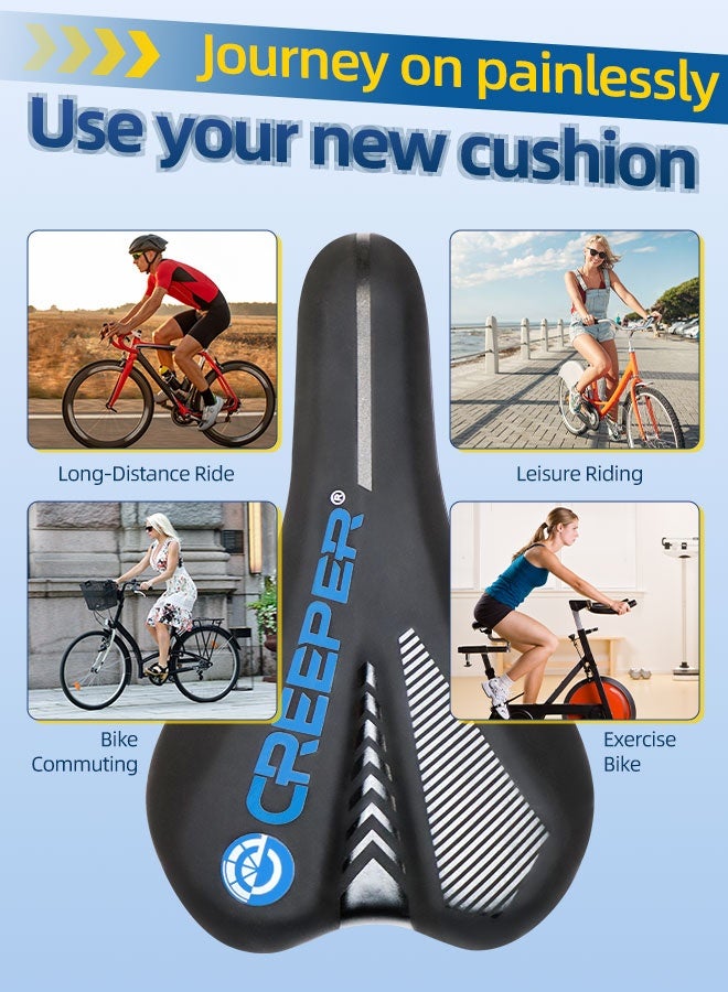 CREEPER Bicycle saddle silicone memory foam seat cushion universal for mountain roads Filled with high silicone internally Zero indentation for long distances - Image 5