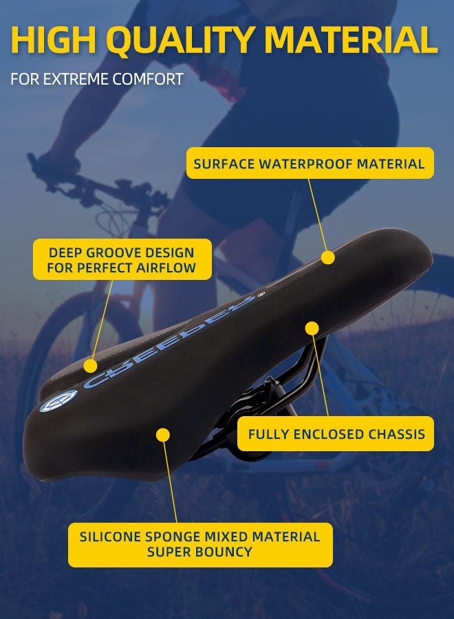 CREEPER Bicycle saddle silicone memory foam seat cushion universal for mountain roads Filled with high silicone internally Zero indentation for long distances - Image 4