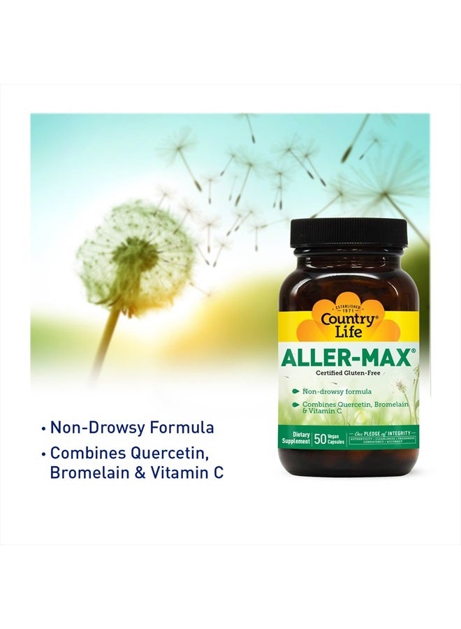 Country Life Aller-Max with Quercetin, Bromelain and Vitamin C Vegetarian Capsules, 50 Count, Certified Gluten Free, Certified Vegan… - Image 4