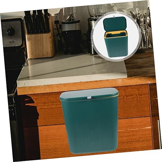 JUVIW Kitchen Trash Can Garbage Can, Hanging Garbage Can, Wall Mounted Garbage Can, Covered Garbage Can, Garbage Can in Narrow Places - Image 4