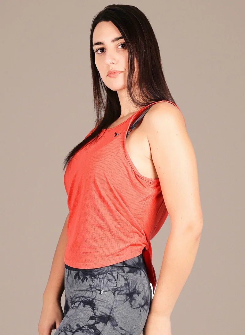 THUGFIT BreezyBack Tie back Tank Top - Red