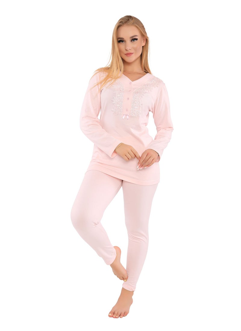 Autumn women's pajamas with long sleeves, big size, for a comfortable and deep sleep - pzsku/Z4C25585923308F6B8687Z/45/_/1728554182/2229035e-f1fd-42d7-a2a5-1183bcf33e59