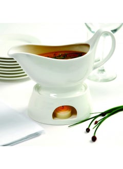 Norpro Porcelain Gravy Sauce Boat with Stand and Candle, 16oz, White - pzsku/Z4C2577F5A96DB811763CZ/45/_/1728458421/fc120fbc-0a14-4a12-bf85-f4bfbf0019c7