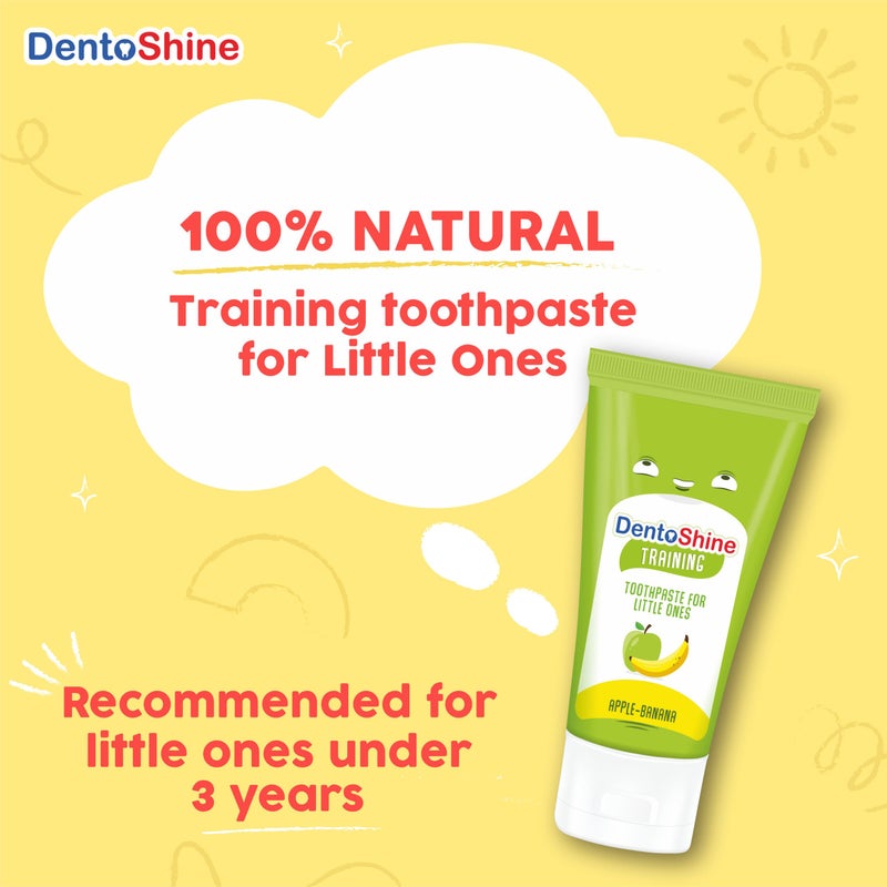 DentoShine Training Toothpaste 60g - Apple Banana - Image 2