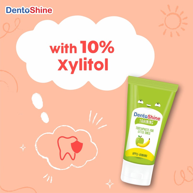 DentoShine Training Toothpaste 60g - Apple Banana - Image 3