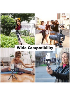 Y&D Metal Phone Tripod Mount with Rotating Cold Shoe 360 Rotate and Tilt Angles,Compatible iPhone Samsung Smartphone Holder Adapter, Desktop for Cell Phone,Video Live Streaming Vlogging Rig  - Image 3