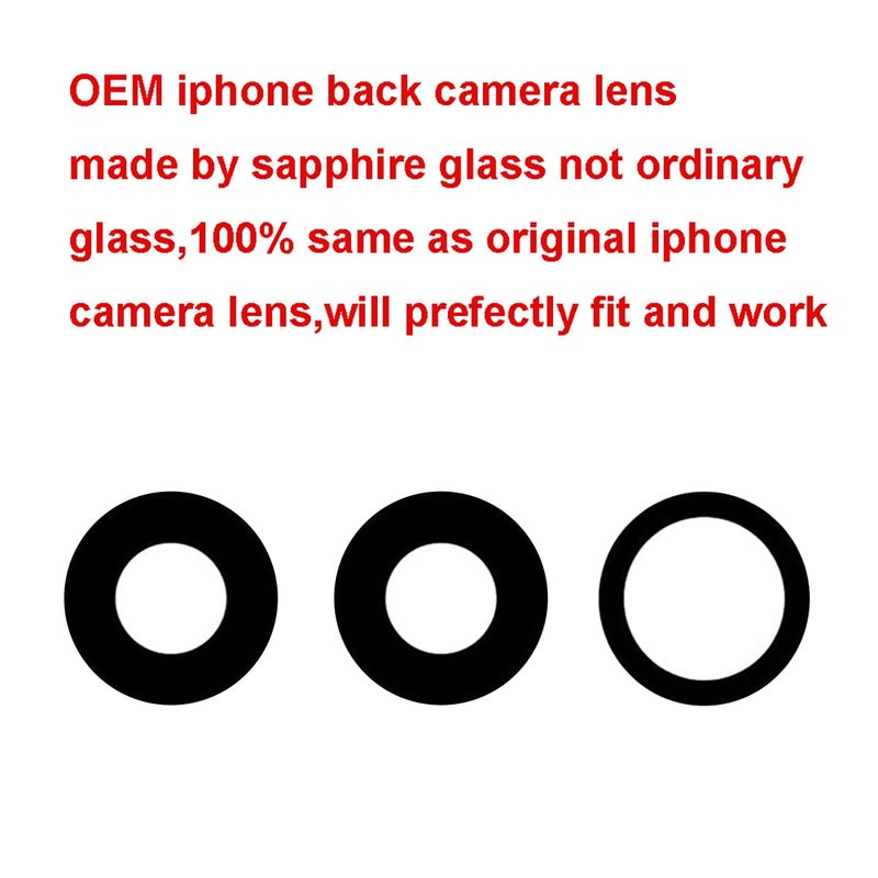 Perzework 2 Set Original Back Rear Camera Lens Glass Replacement for iPhone 11 Pro Max and iPhone 11 Pro with pre-Installed Adhesive and Reparing Toolkit - Image 3