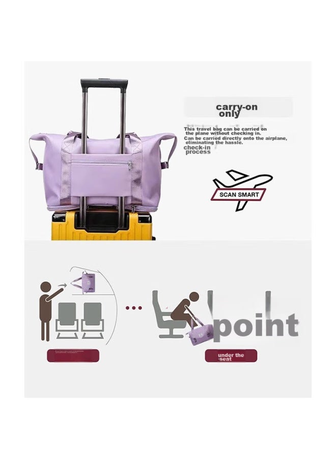 Landcase Travel Bag For Women, Handbag, Sports Fitness Swimming Backpack, Multifunctional Short-trip Travel Bag, 5102 Purple - Image 4