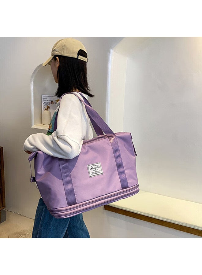 Landcase Travel Bag For Women, Handbag, Sports Fitness Swimming Backpack, Multifunctional Short-trip Travel Bag, 5102 Purple - Image 2