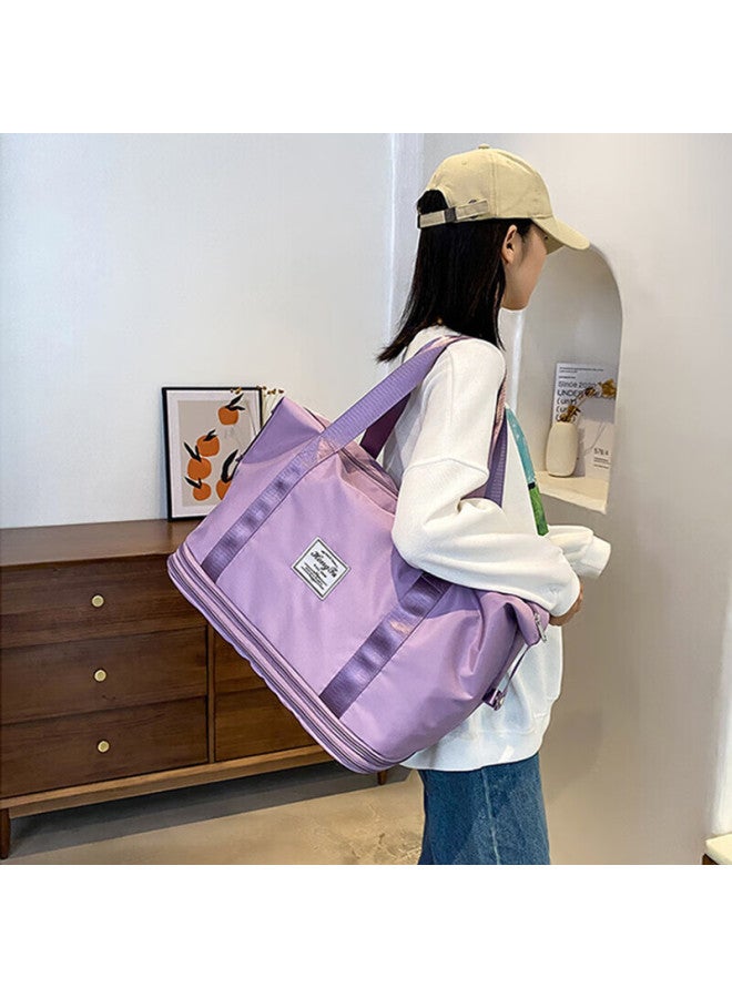 Landcase Travel Bag For Women, Handbag, Sports Fitness Swimming Backpack, Multifunctional Short-trip Travel Bag, 5102 Purple - Image 3