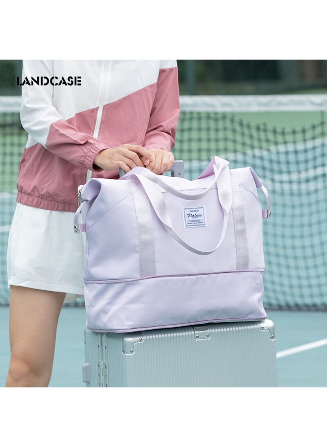 Landcase Travel Bag For Women, Handbag, Sports Fitness Swimming Backpack, Multifunctional Short-trip Travel Bag, 5102 Purple - Image 1