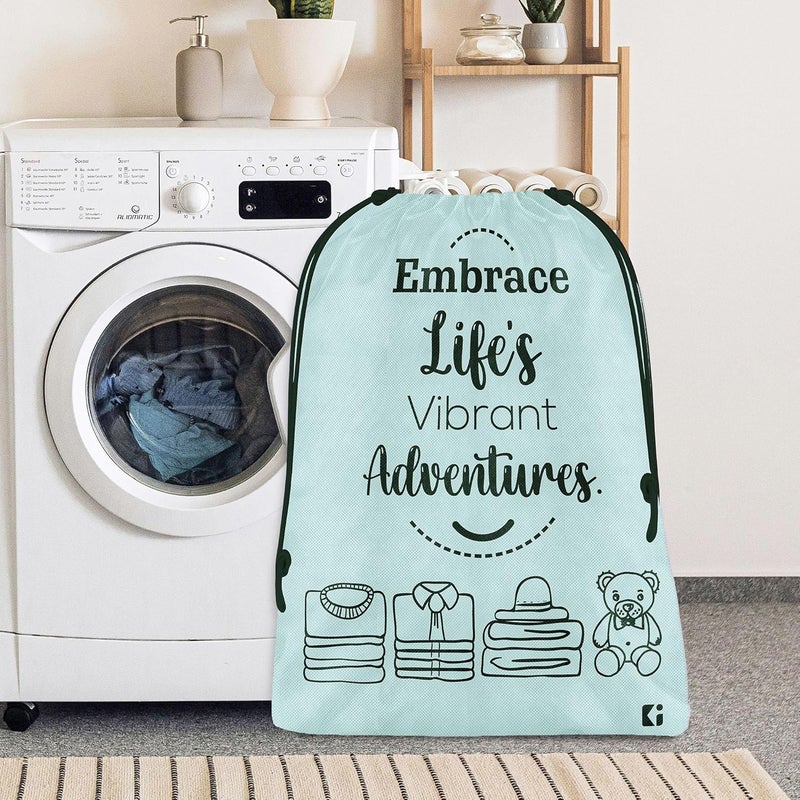 Kuber Industries Pack of 5 Cloth Storage Bag NonWoven Storage Organizer Travel Cloth Carrying Bag Garments Cover for Laundry Travel Storage Organizer for Clothing Large Grey - Image 4