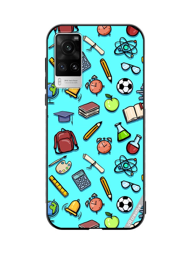 VR CREATIVE غطاء حماية لهاتف Vivo X60 Pro بتصميم كرتوني ملون لمدرسة متعددة الألوان - Image 1