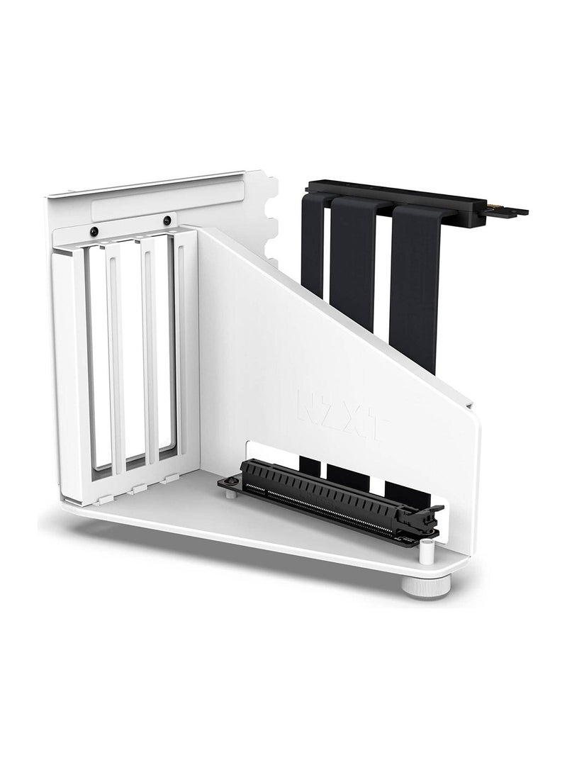 NZXT طقم تركيب وحدة معالجة الرسوميات الرأسية NZXT، كابل PCIe 4.0x16 Riser مقاس 175 مم، حامل وحدة معالجة الرسوميات، دعامة فولاذية قوية، يناسب تمامًا سلسلة NZXT H5 وH7 وH9، أبيض | AB-RH175-W1  - Image 1