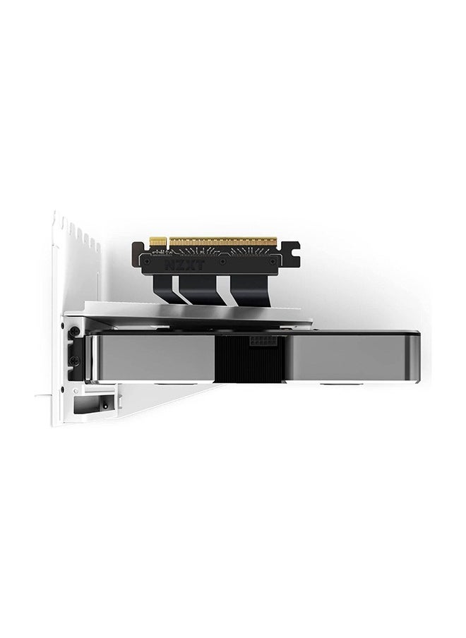 NZXT طقم تركيب وحدة معالجة الرسوميات الرأسية NZXT، كابل PCIe 4.0x16 Riser مقاس 175 مم، حامل وحدة معالجة الرسوميات، دعامة فولاذية قوية، يناسب تمامًا سلسلة NZXT H5 وH7 وH9، أبيض | AB-RH175-W1  - Image 3