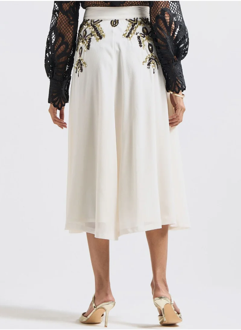 FAV Embellished Midi Skirt