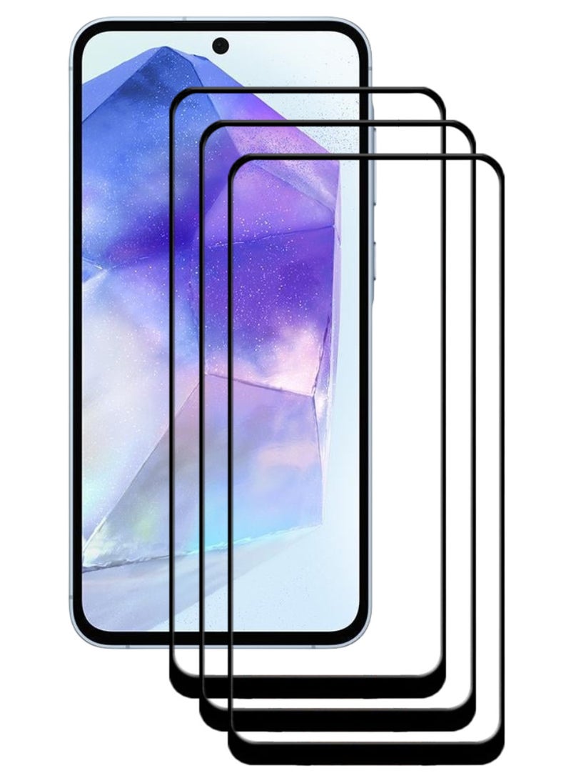 ACLIX 3 Pieces Antistatic ESD Dustproof Premium Quality High Definition Tempered Glass Screen Protector Designed For Samsung Galaxy A55 - Image 1