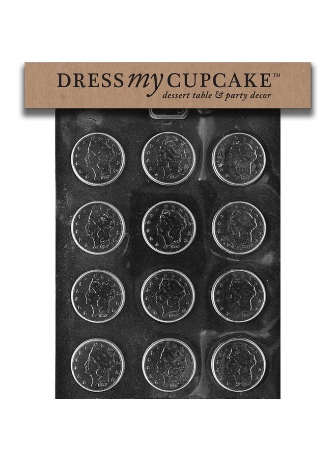 Dress My Cupcake Dress My Cupcake Chocolate Candy Mold, Large Coins 