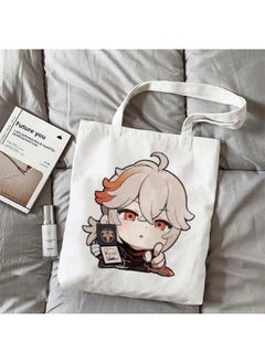 Original God Maple Leaf Surrounding Q Canvas Bag Cartoon Cute Student Schoolbag Secondary Diy High Color Value Shoulder Handbag-Specifications:Standard-Color:6 Ordinary Models-durable*/*no Zipper**