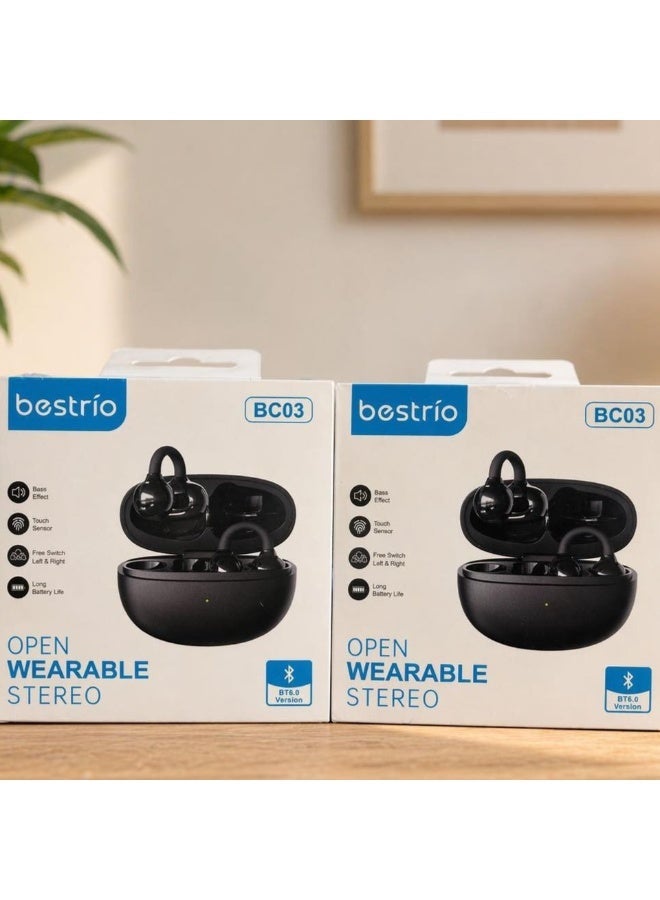 BESTRIO مشبك أذن بيستريو B03 أسود - Image 2