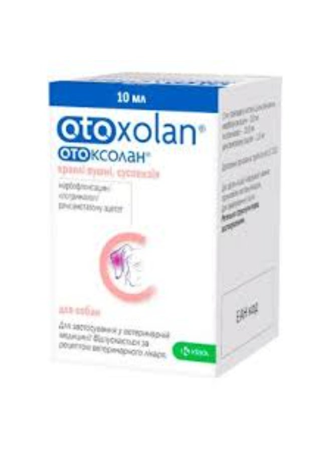 KRKA Otoxolan Ear Drops, Antibacterial, Antifungal & Anti-Inflammatory Suspension for Dogs 10 ml From Varmacy - Image 2