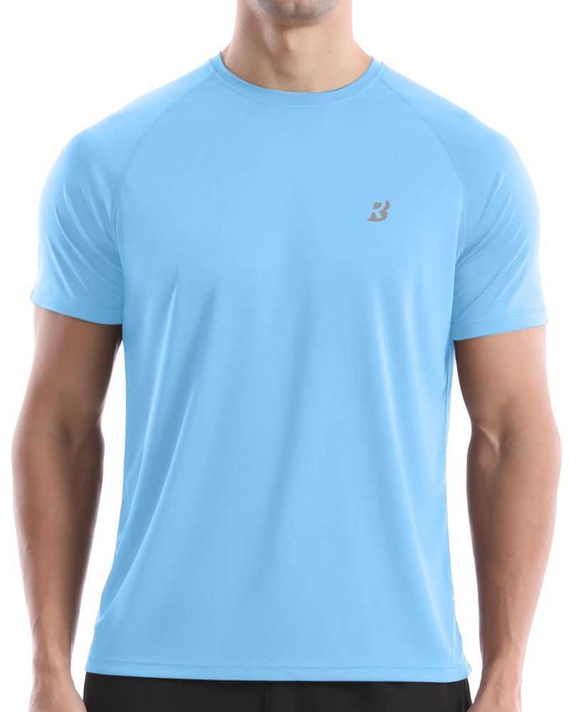 Roadbox Mens Rash Guard Short Sleeve UPF 50 UV Sun Protection Swim Shirts Quick Dry Lightweight Water Surf Beach TShirt - Image 2