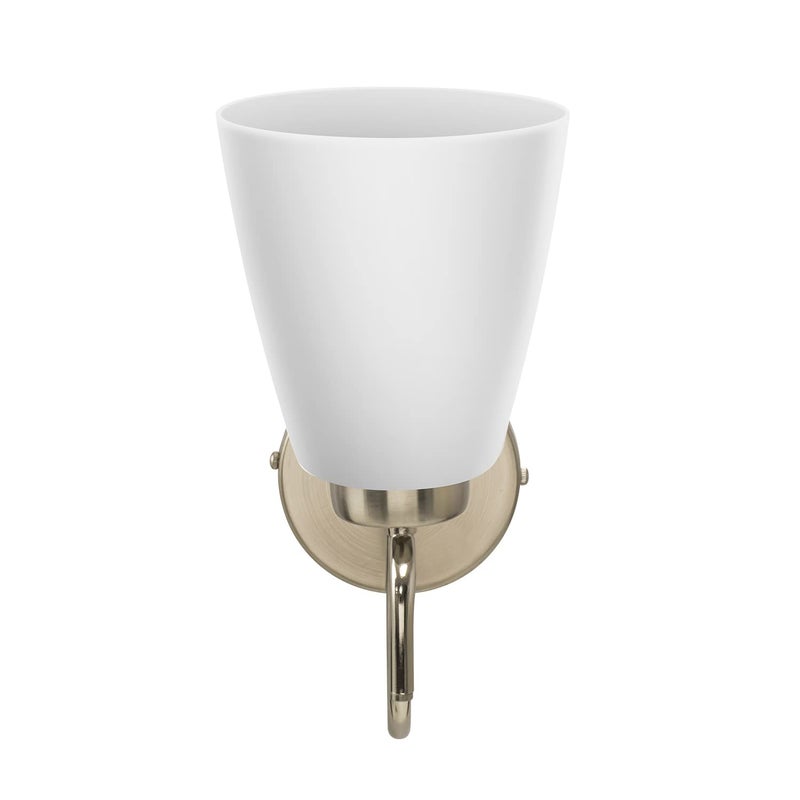 wipro BeuHome Single Wall Light BW01 | Premium Indoor Decorative Light with Contemporary Sleek Design | Antique Surface Mounted Classic Wall Light for Bedroom, Living Room | B22 (1H, Matte Nickel) - Image 2