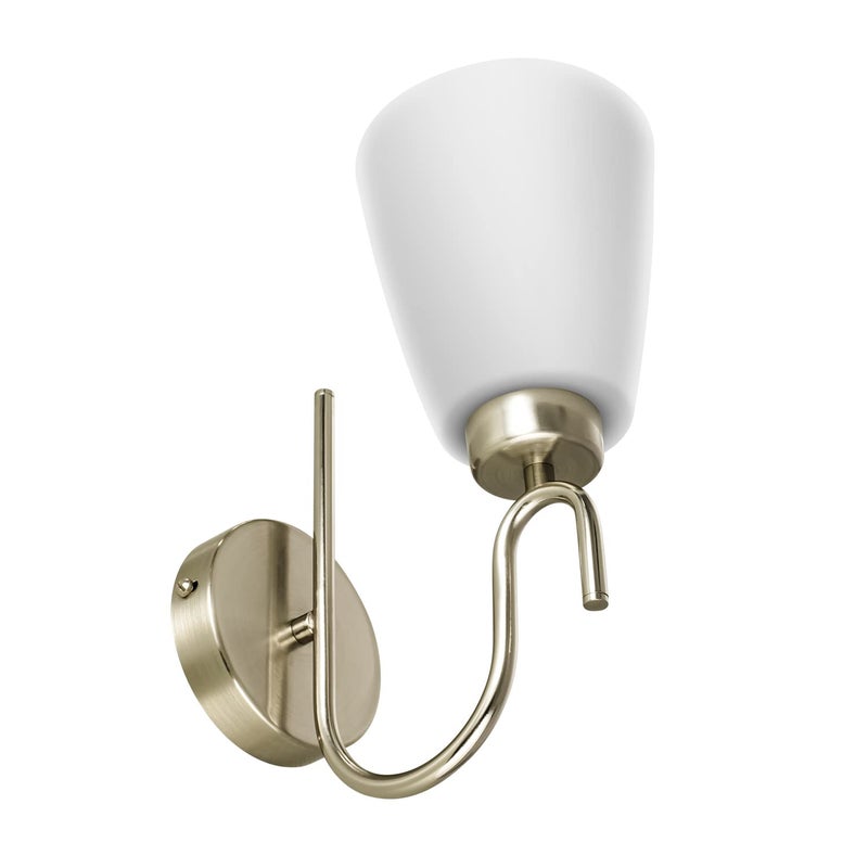 wipro BeuHome Single Wall Light BW01 | Premium Indoor Decorative Light with Contemporary Sleek Design | Antique Surface Mounted Classic Wall Light for Bedroom, Living Room | B22 (1H, Matte Nickel) - Image 5