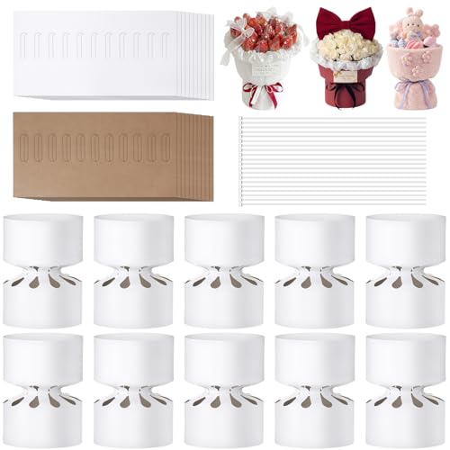Weekgrat 20 Pcs Round Bouquet Shaping Cardboard Flower Wrapping Paper Stabilizer Bouquet Styling Holder for Flower Arrangement DIY Package Wedding Party Birthday Graduation 118 x 197 Inches - Image 1