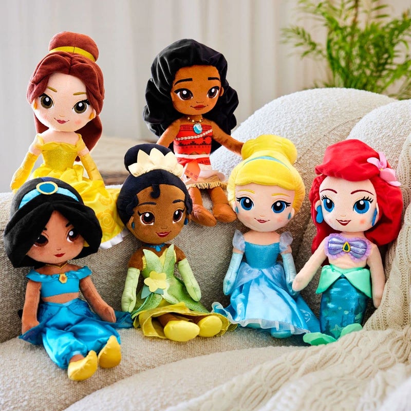 Disney Store Official Princess Plush Doll, Tiana, Medium 14 Inches, Soft Plushy with Embroidered Features, Princess Toys for Girls, Disney Dolls, Stuffed Animals for Girls - Image 4