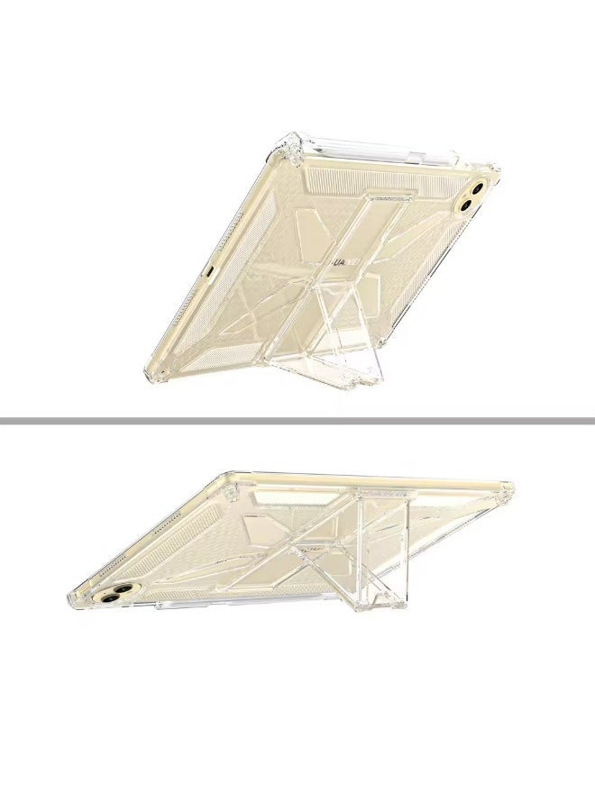 جراب شفاف مزود بحامل لجهاز هواوي ميت باد برو 12.2 (إصدار 2024)، مقاوم للصدمات، نحيف وخفيف الوزن، مقاوم للاصفرار، مزود بغطاء قابل للطي وحامل قلم - شفاف - Image 4