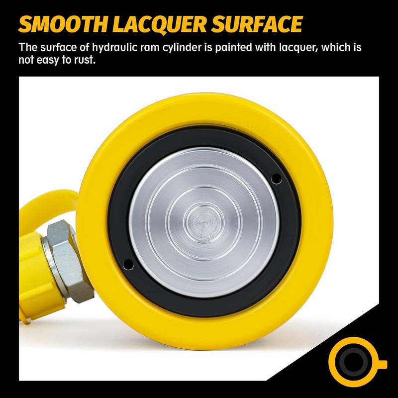 NEWTRY 1Pcs 150 ton Hydraulic Jack Cylinder Short Type Stoke 50mm(2inch) Protable Hydraulic Ram Industrial Lifting Jack, not for Car (150T) - Image 4