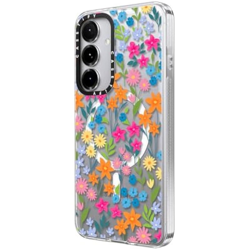 CASETIFY Magnetic Clear Galaxy S25+ Case 【Compatible with Magsafe】 - Bright Spring Flowers - Image 5