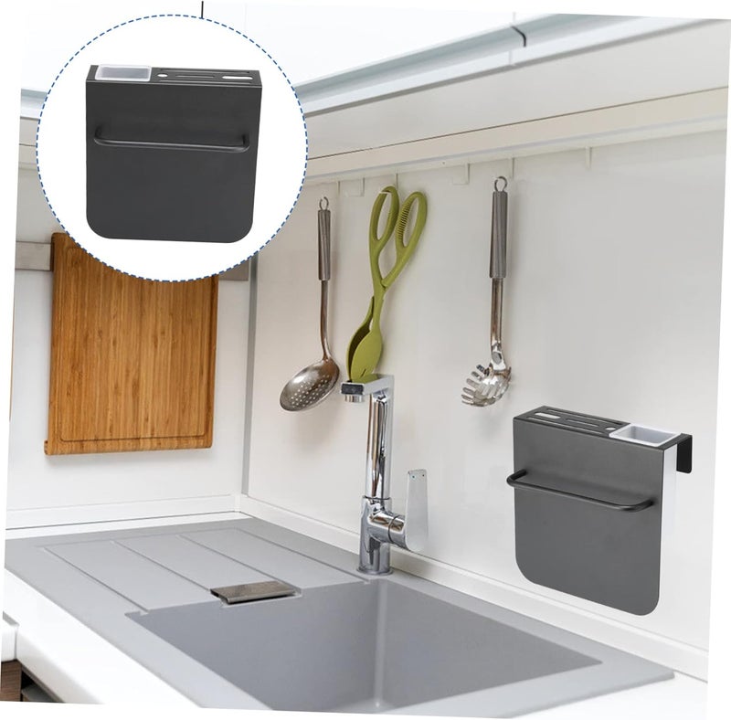 Wall-mounted Kitchen Knife Holder Multi-use Stainless Steel Cutlery Rack Chopsticks Storage Space-saving Design for Easy Organization and Drainage - Image 4