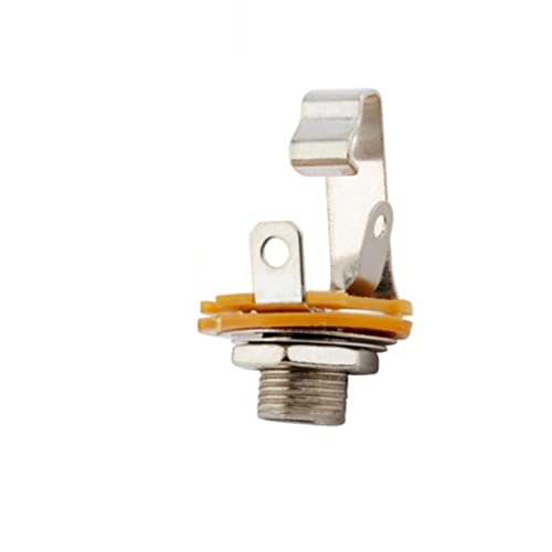 GDQLCNXB 1/4 inch 6.35mm Microphone Mono TS Socket Female Connector Panel Mount Adapter 10 Pcs - Image 2