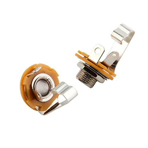 GDQLCNXB 1/4 inch 6.35mm Microphone Mono TS Socket Female Connector Panel Mount Adapter 10 Pcs - Image 4