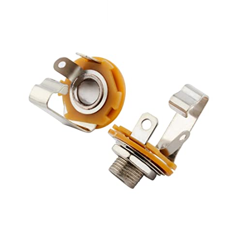 GDQLCNXB 1/4 inch 6.35mm Microphone Mono TS Socket Female Connector Panel Mount Adapter 10 Pcs - Image 5
