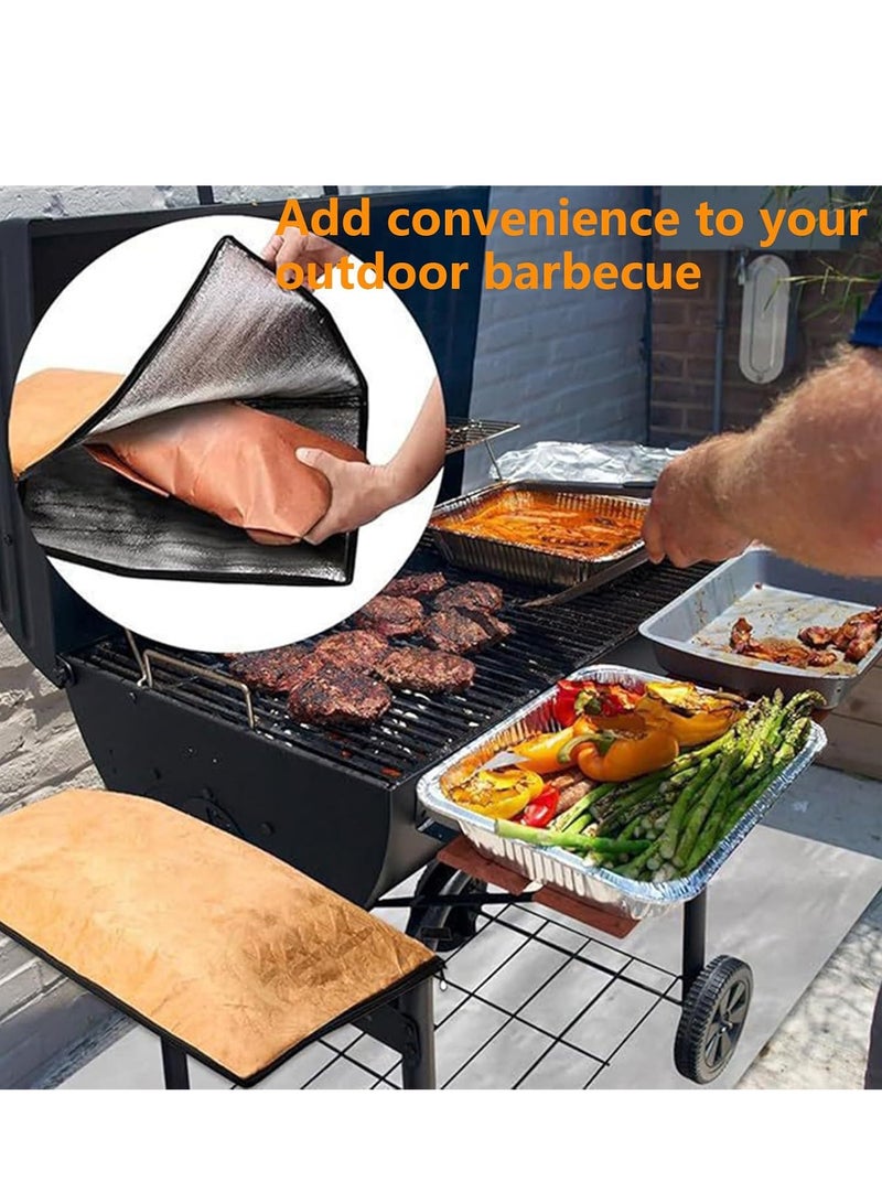 BBQ Blanket for Resting Meat, Lightweight Foldable BBQ Resting Blanket, Insulated Meat Resting Bag, Waterproof Reusable BBQ Right Meat Bags for Beef Brisket Turkey Brine Bag and Rest Blanket (2-PCS) - Image 3