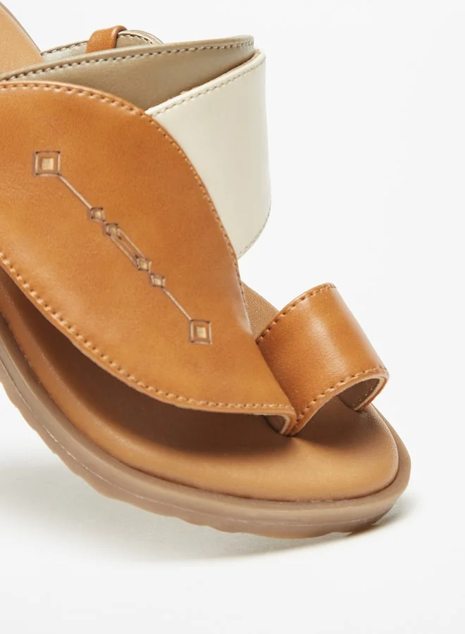 الواحة Boys Colourblock Slip-On Arabic Sandals