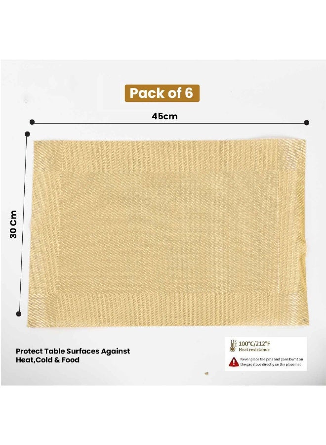 Rest Set Of 6 Heat Resistant Place Mats Washable PVC Table Mats  - Image 4