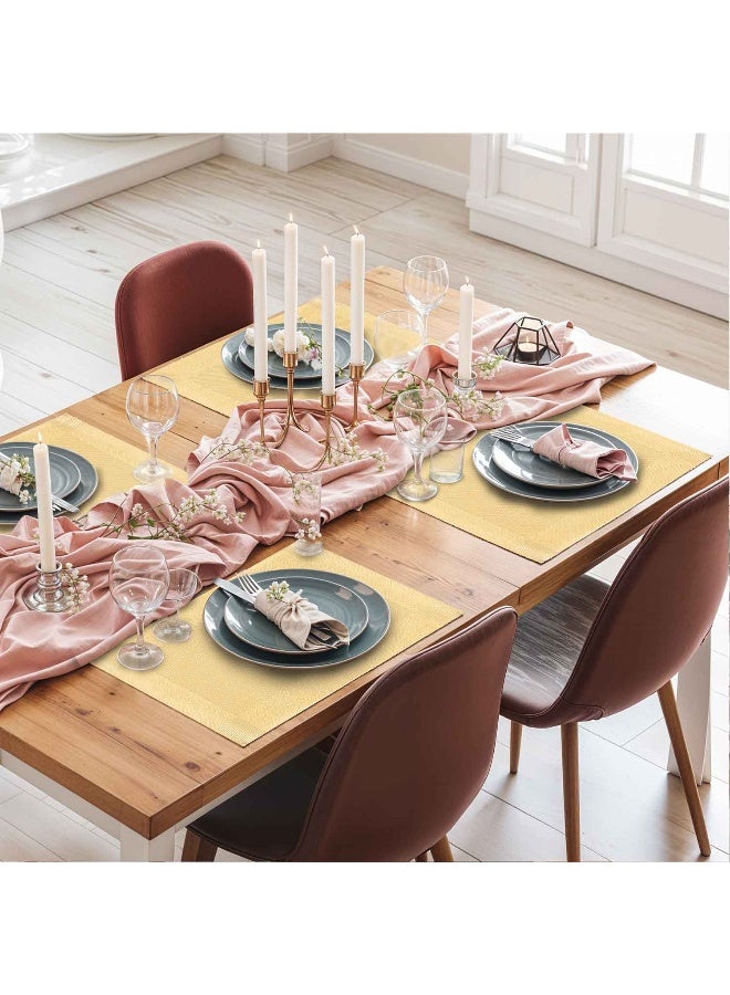 Rest Set Of 6 Heat Resistant Place Mats Washable PVC Table Mats  - Image 2