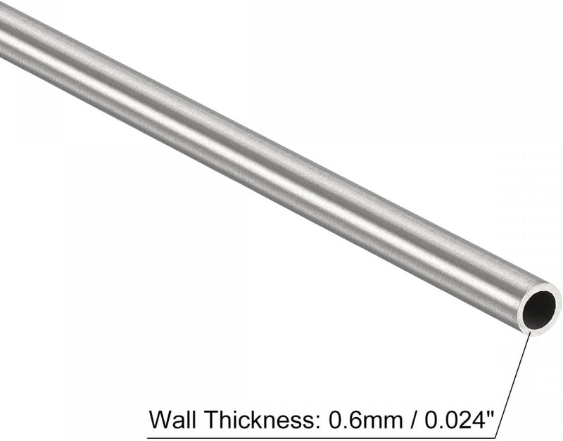 uxcell 304 Stainless Steel Round Tube 4mm OD 0.6mm Wall Thickness 300mm Length 4 Pcs - Image 3